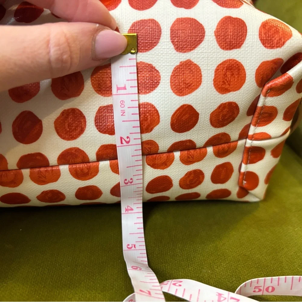 Coach Orange Polka Dot Coated Canvas Tote - Picture 11 of 11
